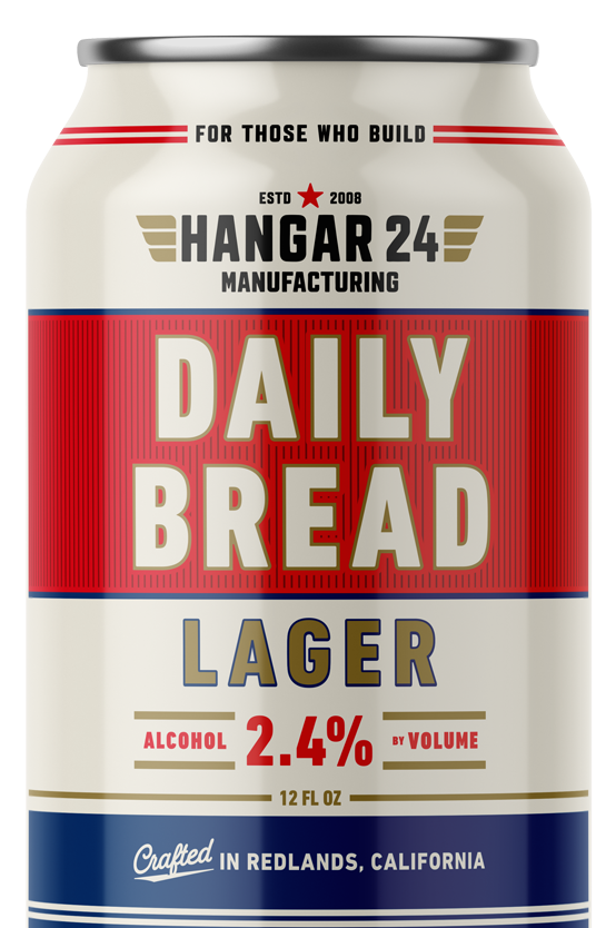 Daily Bread beer can shot half