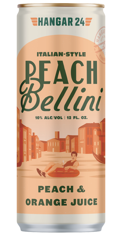 Italian Style Peach Bellini can
